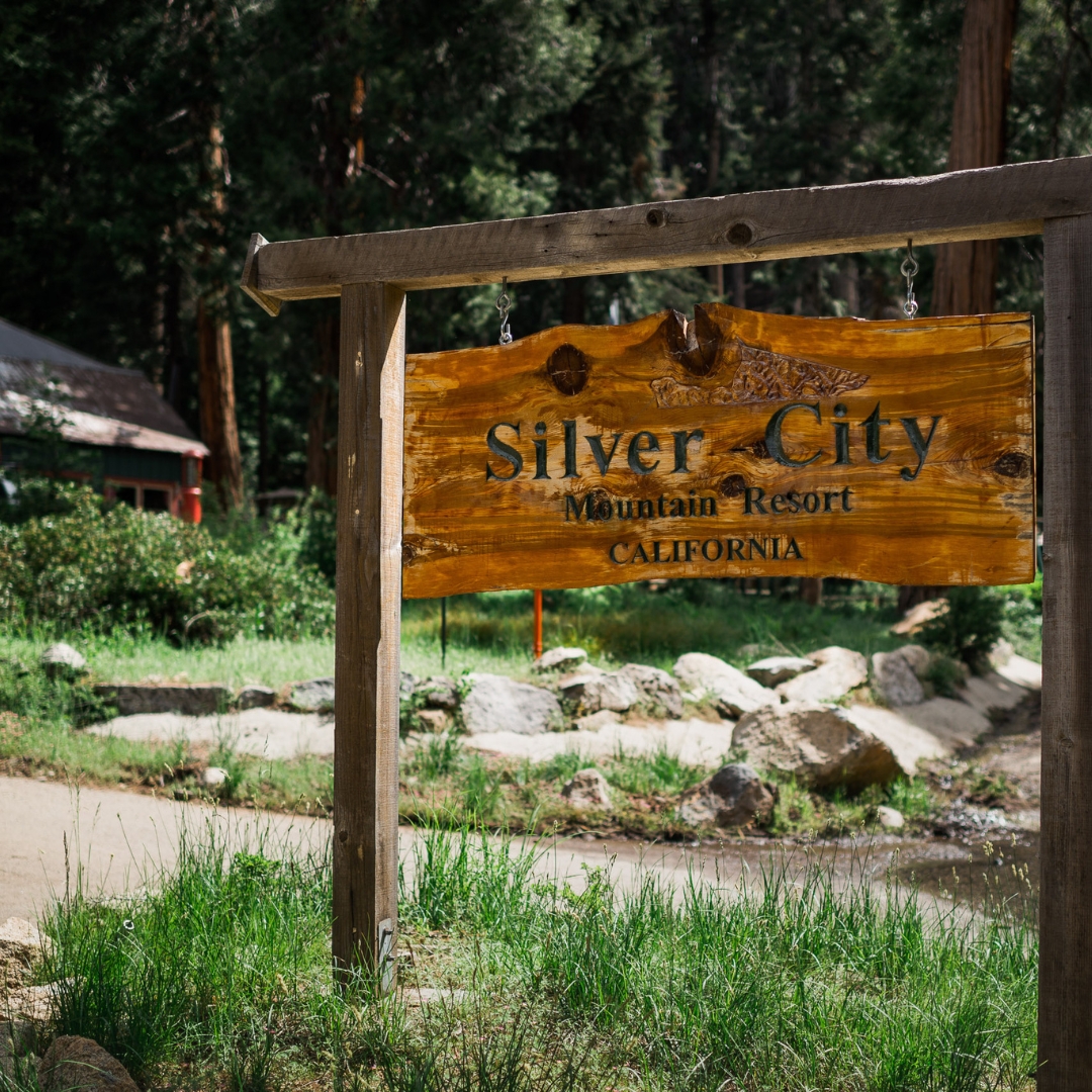 Welcome sign at silver city resort